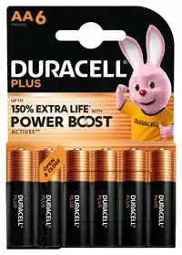 BATTERIJ DURACELL PLUS POWERBOOST AA X6