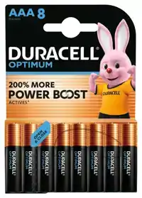 BATTERIJ DURACELL OPTIMUM AAA X8