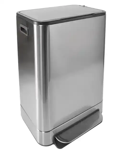 PEDAALEMMER DESQ 40 LITER RVS ZILVER