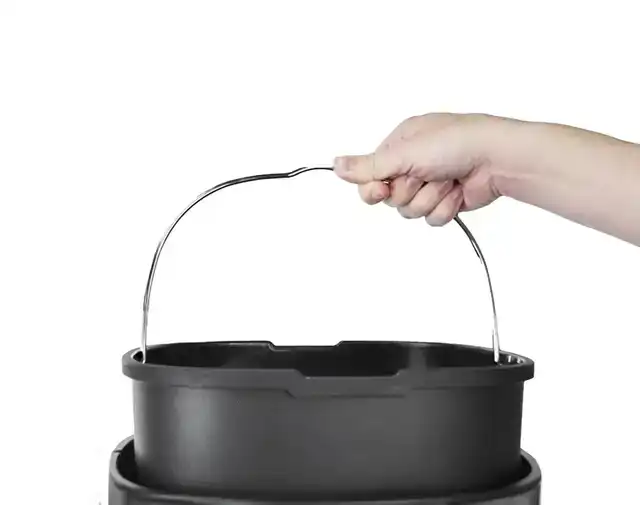 AFVALBAK DESQ TOUCH 50 LITER RVS ZILVER
