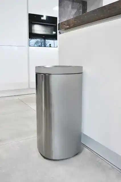 AFVALBAK DESQ TOUCH 50 LITER RVS ZILVER