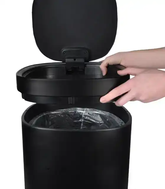 AFVALBAK DESQ TOUCH 30 LITER RVS ZWART