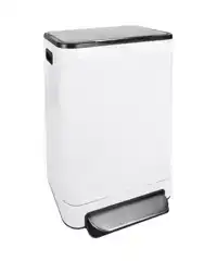PEDAALEMMER DESQ 40 LITER RVS WIT