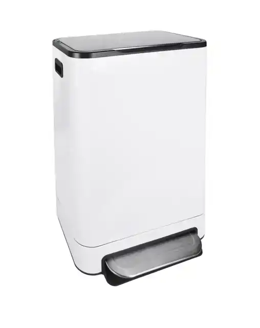 PEDAALEMMER DESQ 40 LITER RVS WIT