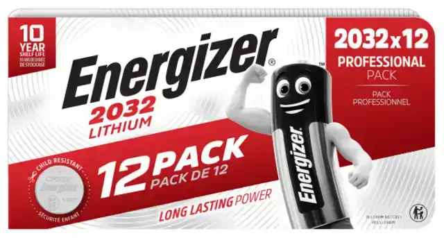 BATTERIJ ENERGIZER CR2032 LITHIUM 12ST