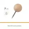 PUNAISES NOBO HOUT VOOR MEMOBORD 40ST