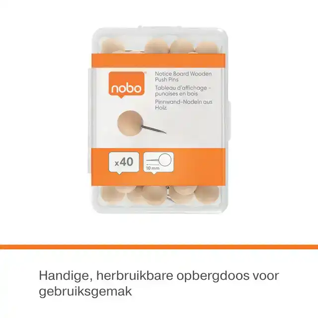 PUNAISES NOBO HOUT VOOR MEMOBORD 40ST