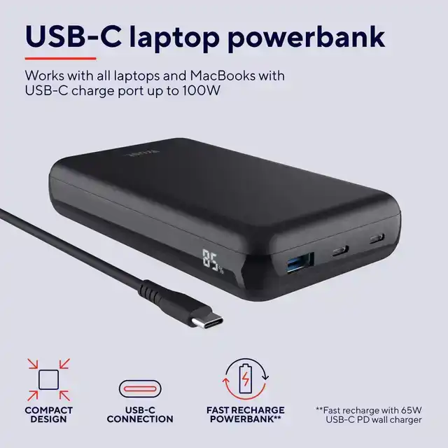 POWERBANK TRUST LARO LAPTOP 100W