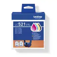 INKTCARTRIDGE BROTHER LC-521 ZWART + 3