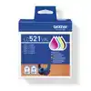 INKTCARTRIDGE BROTHER LC-521 ZWART + 3