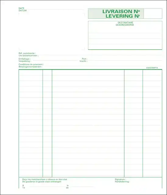 LEVERINGENBOEK EXACOMPTA MANIFOLD DU