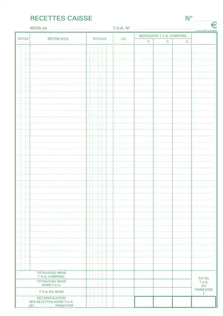 KASBOEK EXACOMPTA ONTVANGSTEN DUPLI
