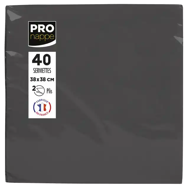 SERVET PRONAPPE 380X380MM 40 VEL ZWART