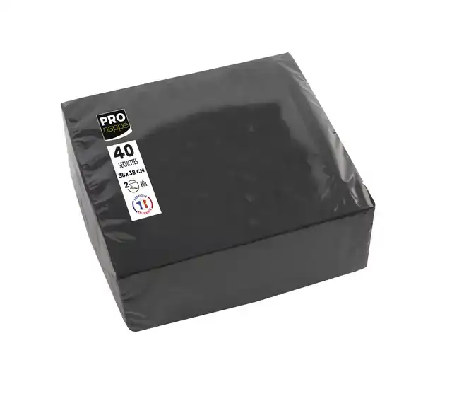 SERVET PRONAPPE 380X380MM 40 VEL ZWART