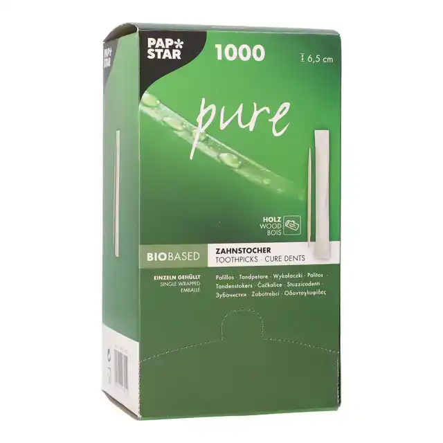 TANDENSTOKER PAPSTAR PURE 1000 STUKS