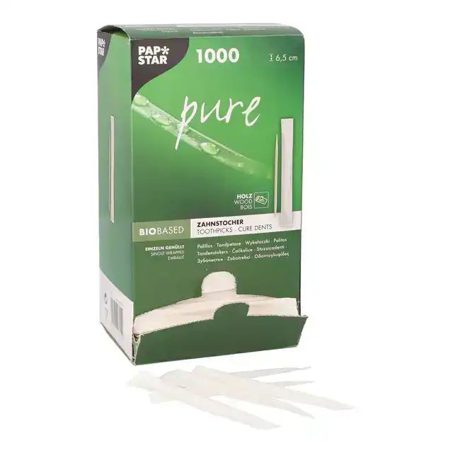 TANDENSTOKER PAPSTAR PURE 1000 STUKS