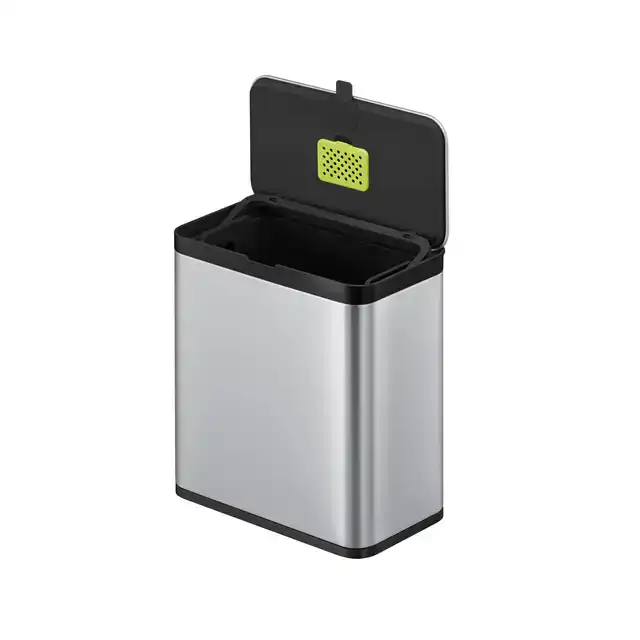 AFVALBAK EKO PURO KLEIN 7 LITER ZILVER