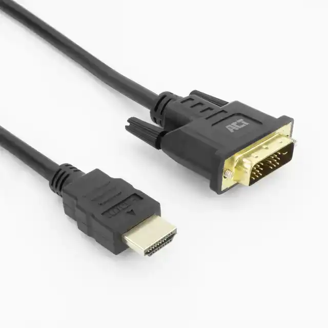 KABEL ACT HDMI DVI 18+1 PIN M/M ZWART 2