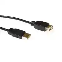 KABEL ACT USB 2.0 M/V ZWART 1.8 METER