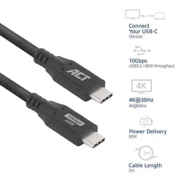 KABEL ACT USB-C 3.0 10GBPS 60W USB 3