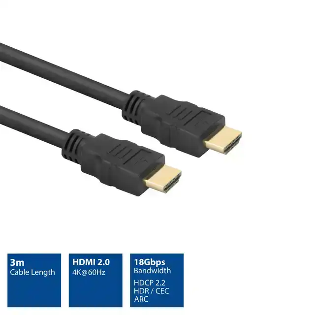 KABEL ACT HS V2.0 HDMI-A MALE HDMI-A ML