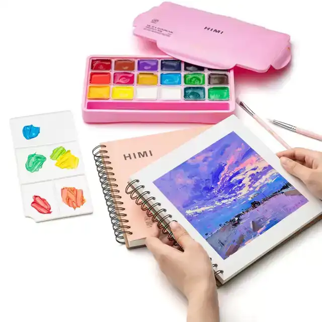 GOUACHE HIMI 18 KLEUREN 30GR BOX ROZE