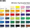 GOUACHE HIMI TWIN CUPS 36 KLEUREN 12GR