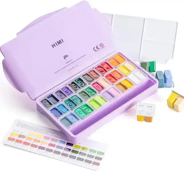 GOUACHE HIMI TWIN CUPS 36 KLEUREN 12GR