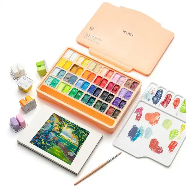 GOUACHE HIMI TWIN CUPS 48 KLEUREN 12GR