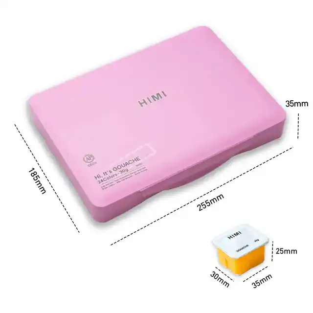 GOUACHE HIMI 24 KLEUREN 30GR BOX ROZE