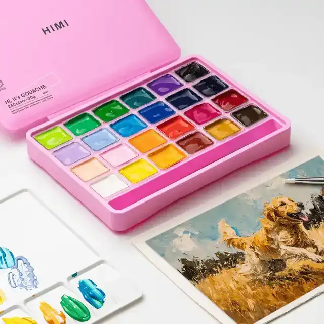 GOUACHE HIMI 24 KLEUREN 30GR BOX ROZE