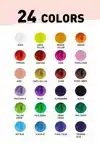 GOUACHE HIMI 24 KLEUREN 30GR BOX ROZE