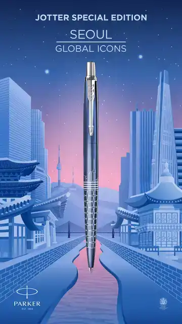 BALPEN PARKER JOTTER SEOUL CT M BLAUW