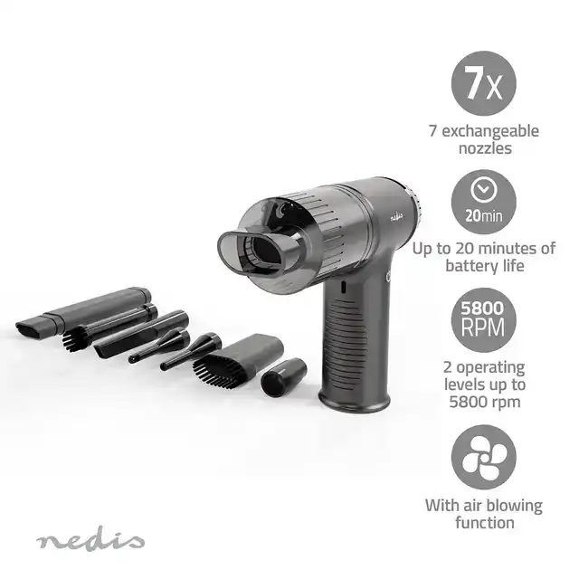 HANDSTOFZUIGER / LUCHTBLAZER NEDIS 90W