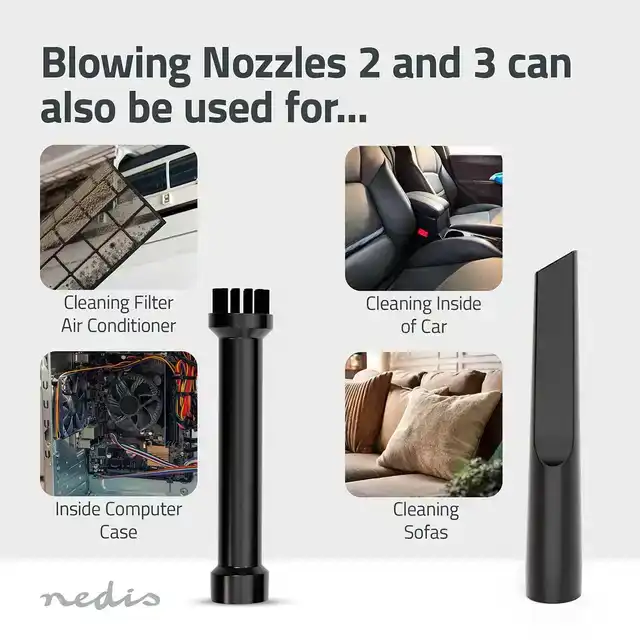 HANDSTOFZUIGER / LUCHTBLAZER NEDIS 90W
