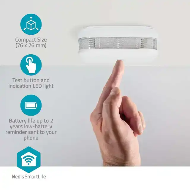 ROOKMELDER NEDIS SMARTLIFE WIFI 10 JAAR