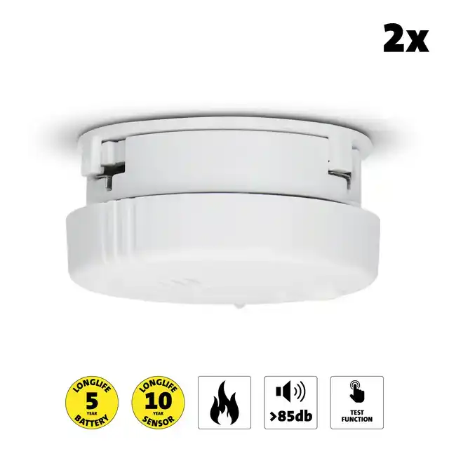 ROOKMELDER ALECTO MINI 2 STUKS MET 5