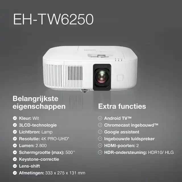 PROJECTOR EPSON TW6250 4K