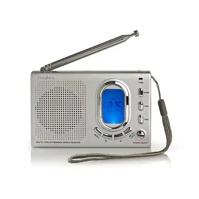 WERELDRADIO NEDIS MET WEKKER RDWR1000GY