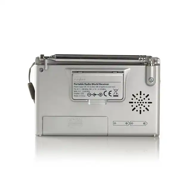 WERELDRADIO NEDIS MET WEKKER RDWR1000GY