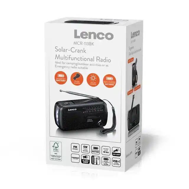 NOODRADIO LENCO MCR-113BK