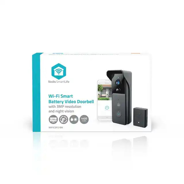 VIDEODEURBEL NEDIS WIFI 3MP FULL HD