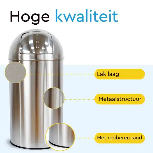 AFVALBAK BRASQ PUSH BIN PB230+ 30 LITER