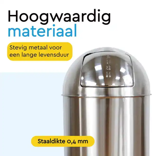 AFVALBAK BRASQ PUSH BIN PB230+ 30 LITER