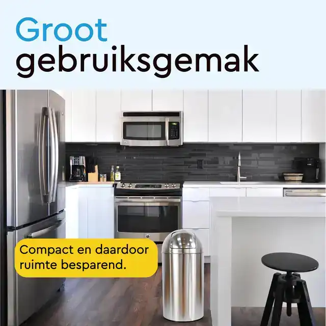 AFVALBAK BRASQ PUSH BIN PB230+ 30 LITER
