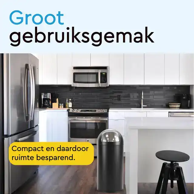 AFVALBAK BRASQ PUSH BIN PB230+ 30 LITER