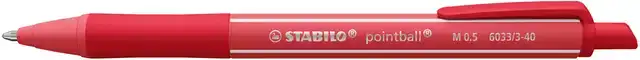 BALPEN STABILO POINTBALL COLORFUL ROOD