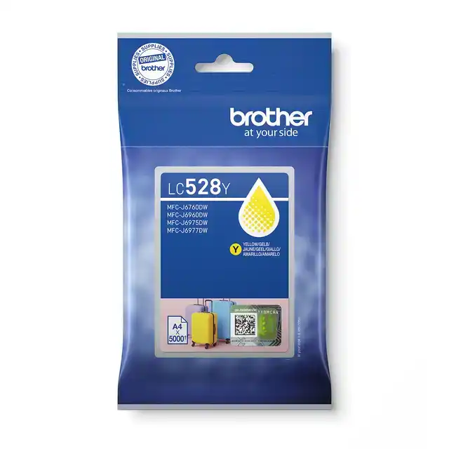 INKTCARTRIDGE BROTHER LC-528Y GEEL