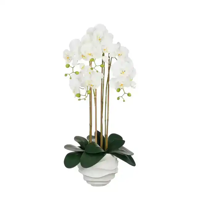 KUNSTPLANT MICA PHALAENOPSIS IN POT WIT
