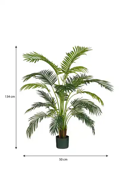 KUNSTPLANT MICA ARECA PALM IN POT GROEN